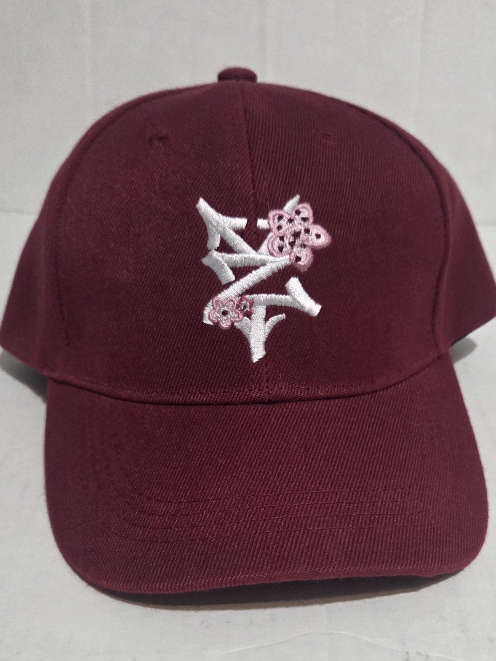 Zoo York Sakura Cherry Blossom Burgundy Custom Gender Neutral Baseball Cap Hat